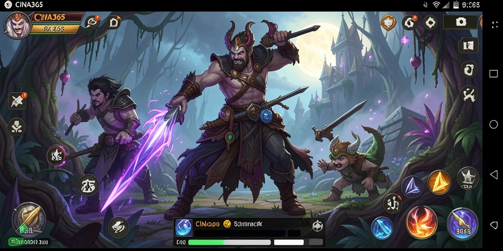 Tampilan gameplay menegangkan dari CINA365 saat menjelajahi hutan misterius.
