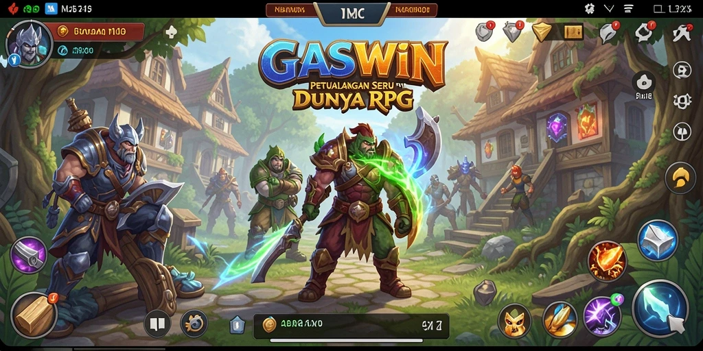 Tampilan gameplay GASWIN yang mendebarkan dan penuh aksi RPG.