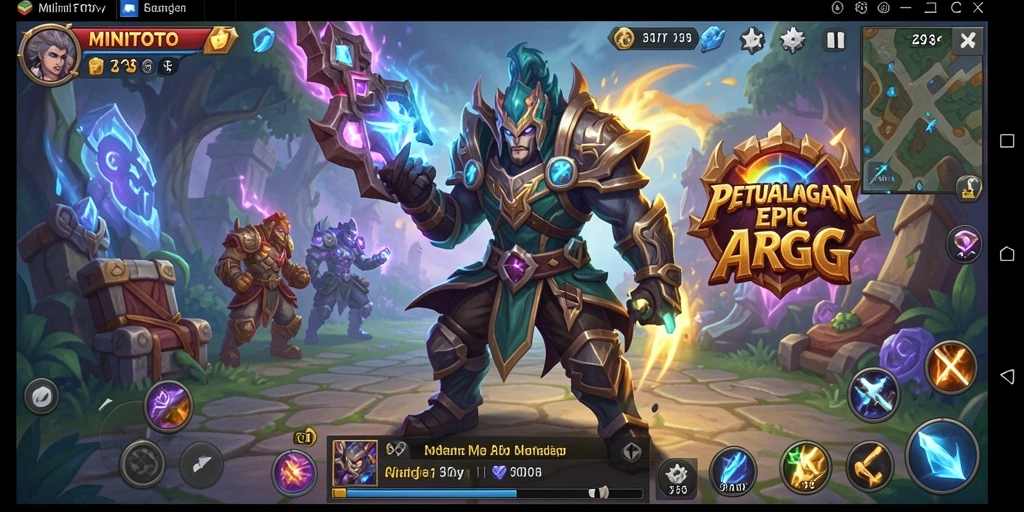 Screenshot gameplay MINITOTO yang menampilkan pertarungan epik dalam dunia ARPG.
