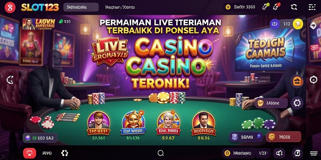 Tampilan gameplay SLOT123 yang menarik dan interaktif di Live Casino.